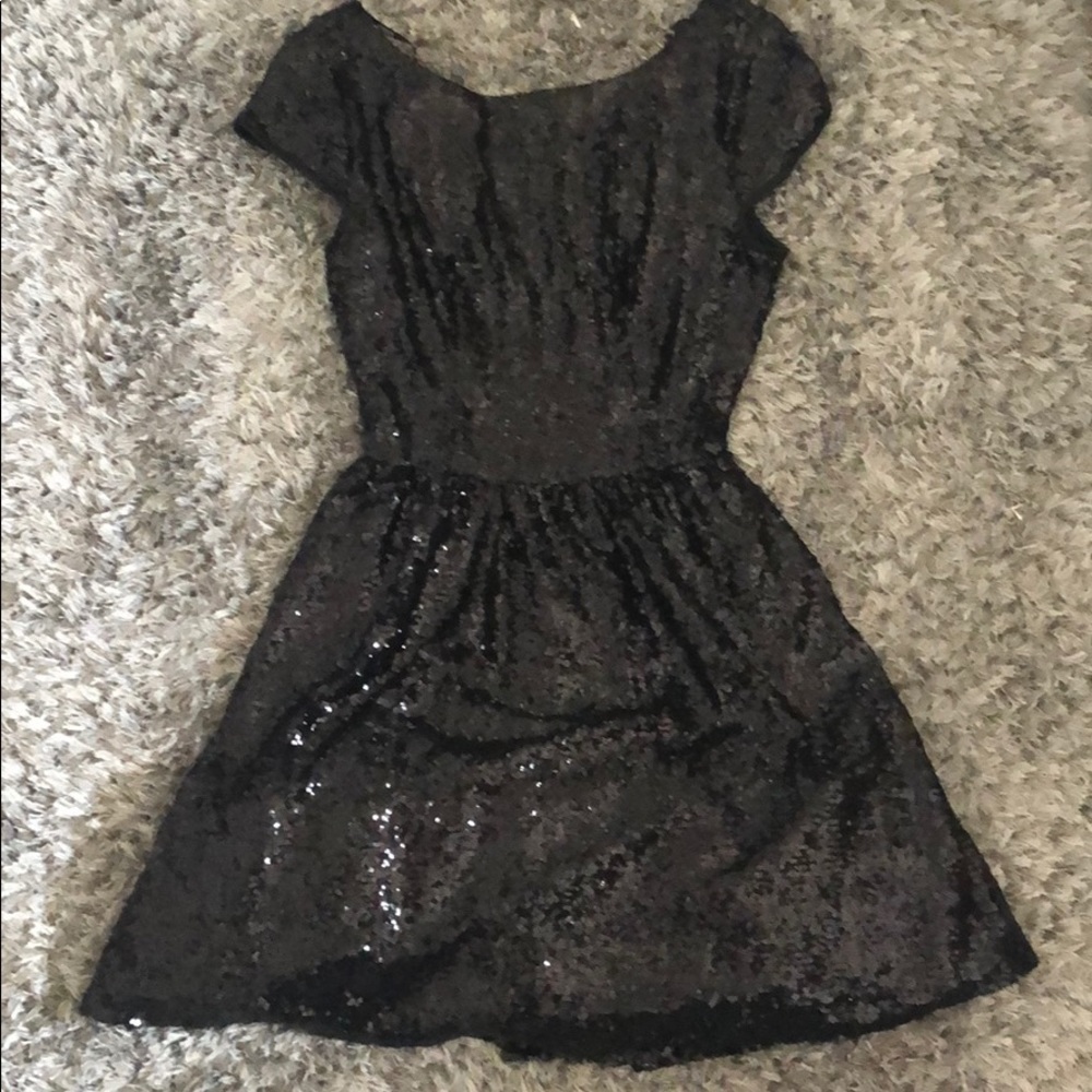 Black sequin dress